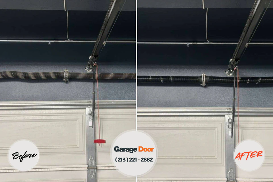 Before and after: garage door repair El Paso, TX
